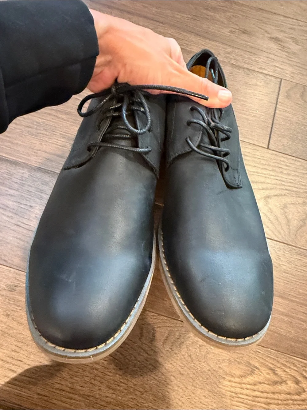 J75 Men's Classic Black Lace-Up Dress Shoes Size 12 - C27-140